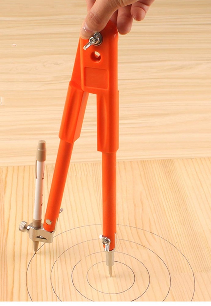 Professional Woodworking Compass Pencil Marking Compass Circle Maker Scriber ...