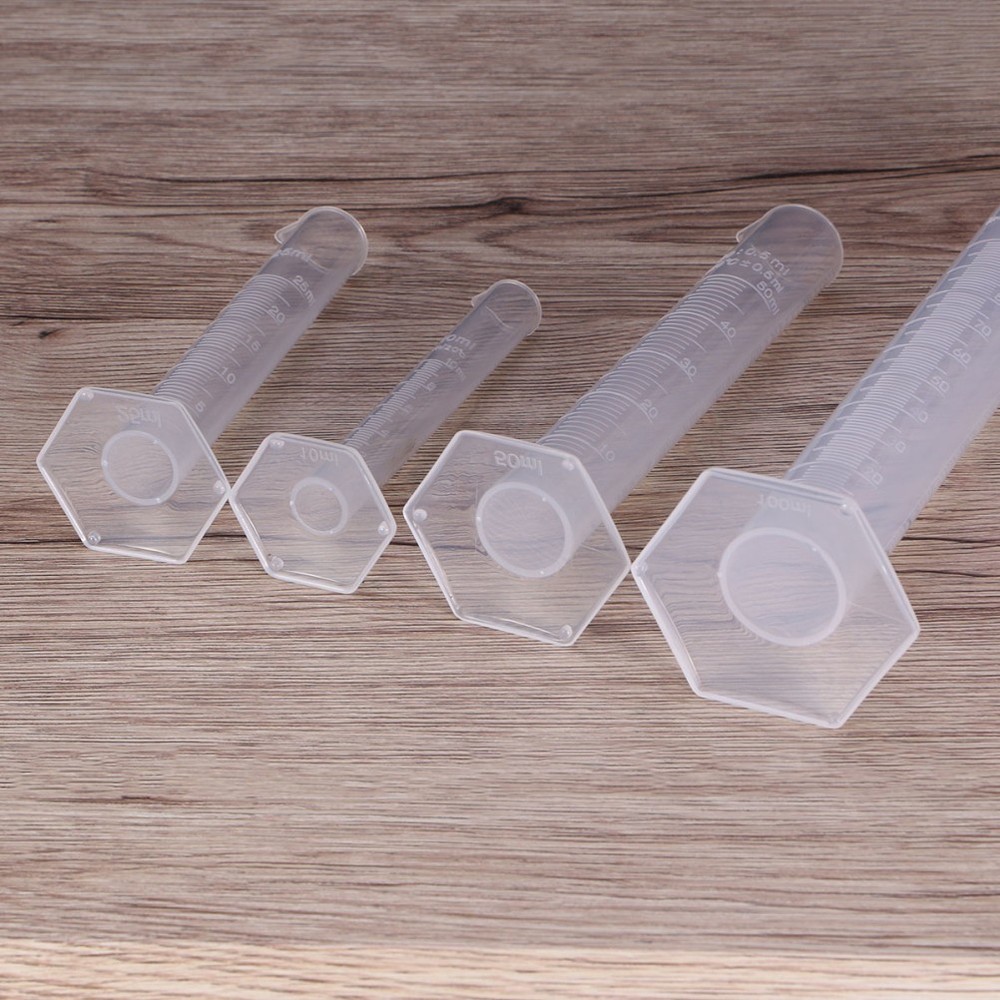 5 Pcs Graduated Measuring Cylinders Plastic Transparent For Laboratory Testing