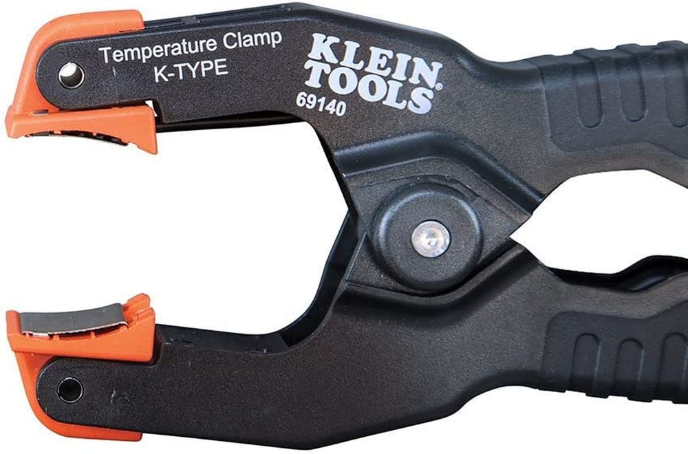 Klein Tools 69140 K-Type Thermometer, Pipe Temperature Clamp for HVAC, Measures
