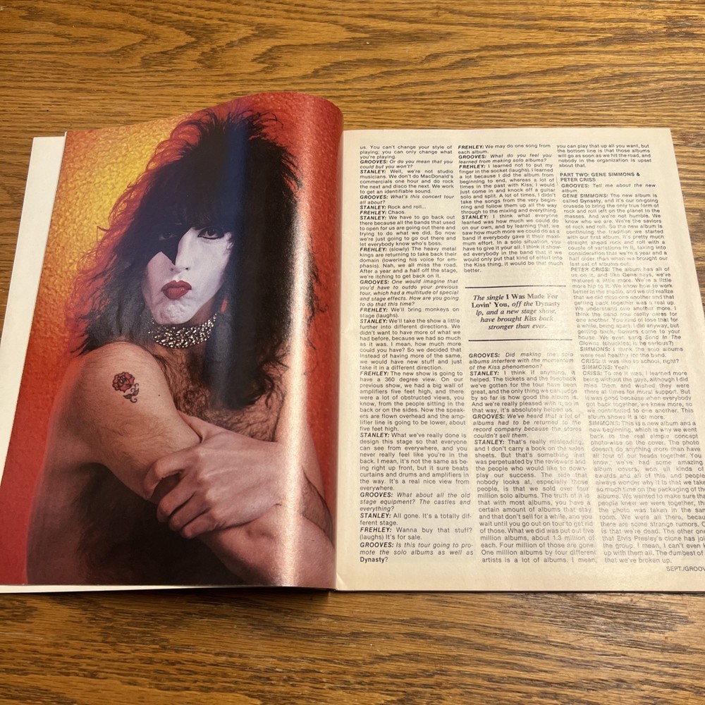 KISS Grooves Magazine Issue #15, “Kiss Tours the World” GENE SIMMONS COMPLETE