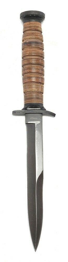U.S. WWII M3 FIGHTING KNIFE & M6 LEATHER SCABBARD