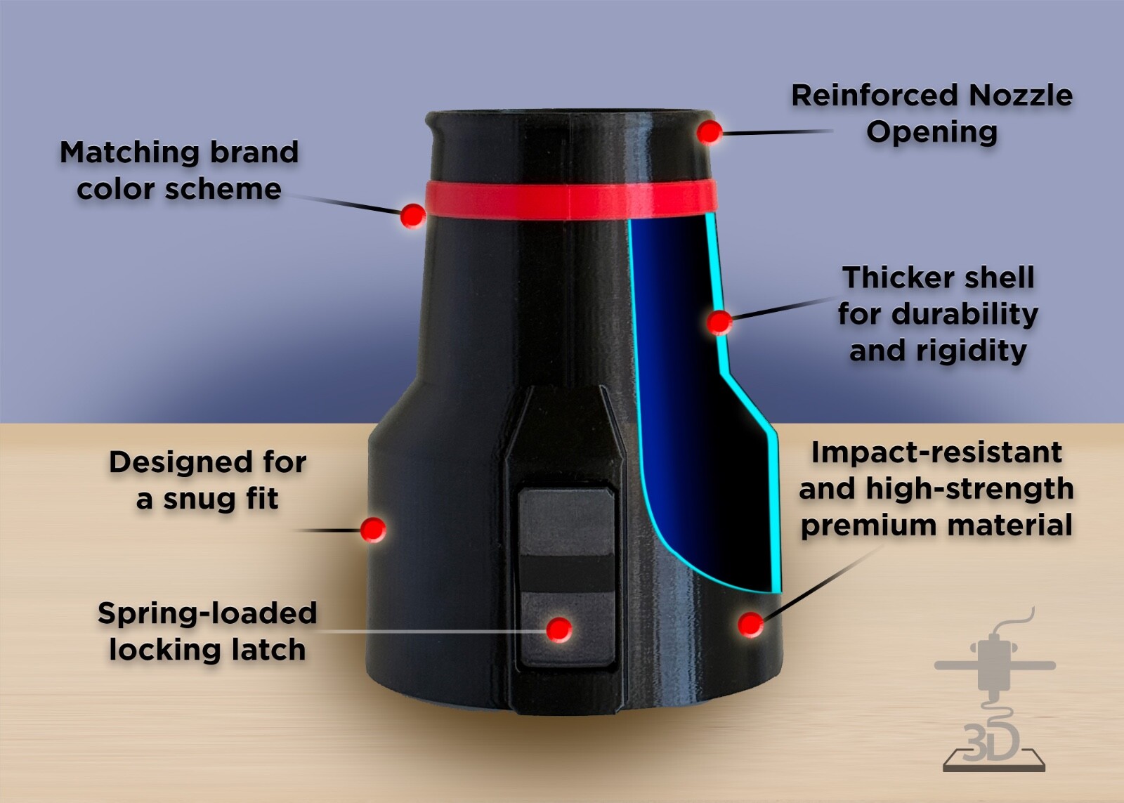 Stubby Nozzle for Milwaukee Cordless Leaf Blowers (Model# 3017-20)