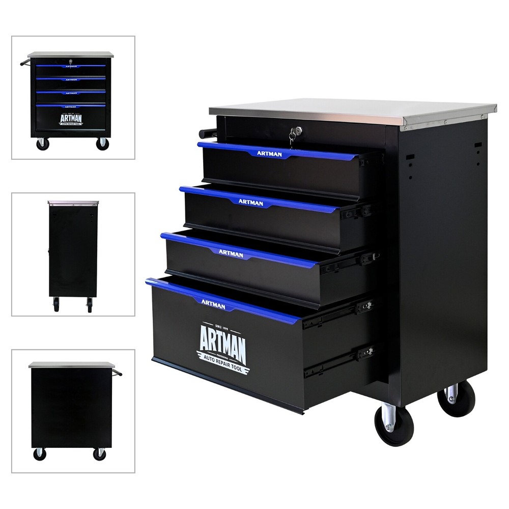 4 Drawer Rolling Tool chest, Tool Organizer, Splicable,for Garage Workshop,diyer