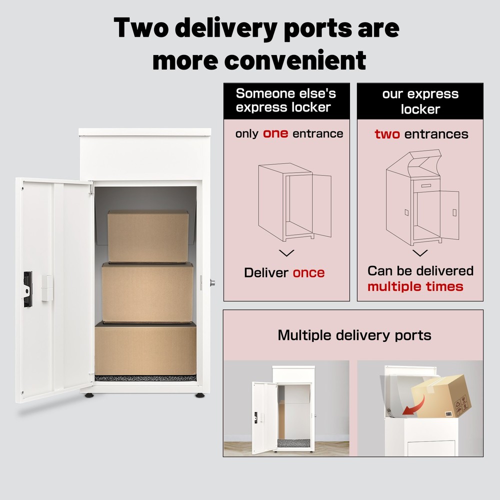 Parcel Boxes,Large Package Drop Boxes, Anti-Theft Parcel Mailbox with Coded Lock
