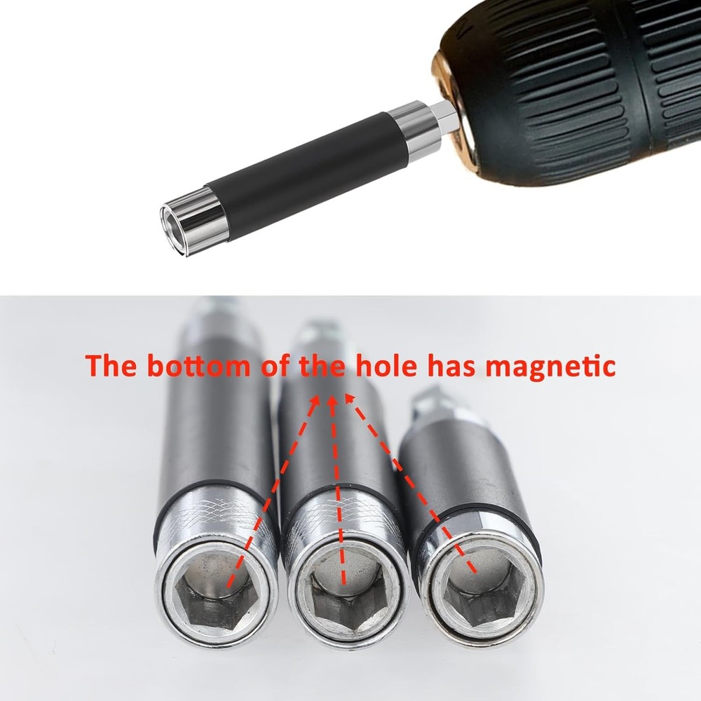 3pcs Magnetic Screw Drive Guide Drill Bit Tip Holder, Quick Release Screwdriver