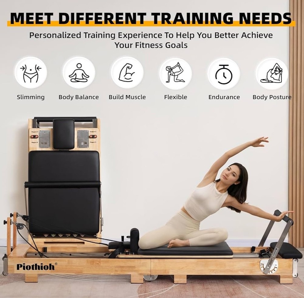 pilates reformer machine wood pre owned
