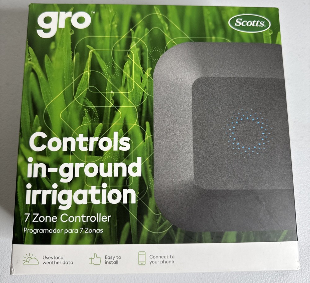 Scotts GRO 7 Smart Timer 7 Zone WiFi Enabled Sprinkler Irrigation Controller NEW