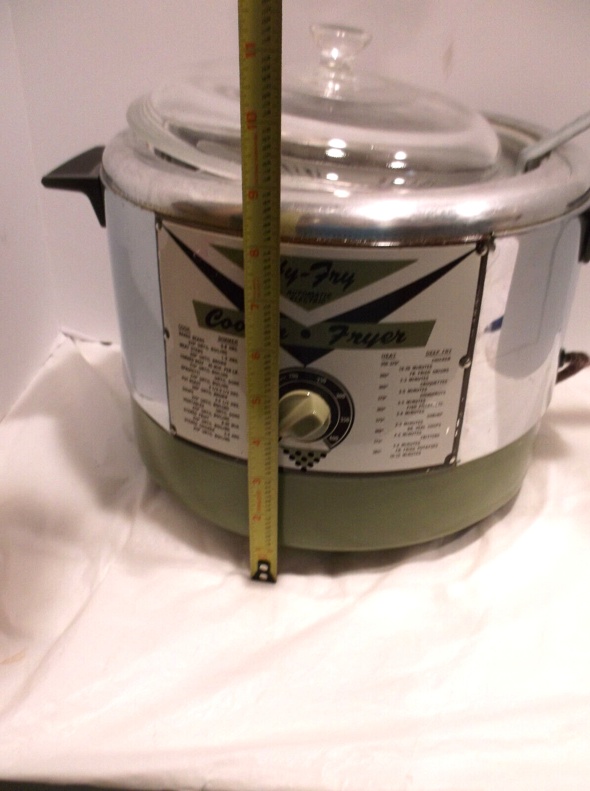 Vintage HY-FRY Electric Cooker-Deep Fryer Chrome M-200