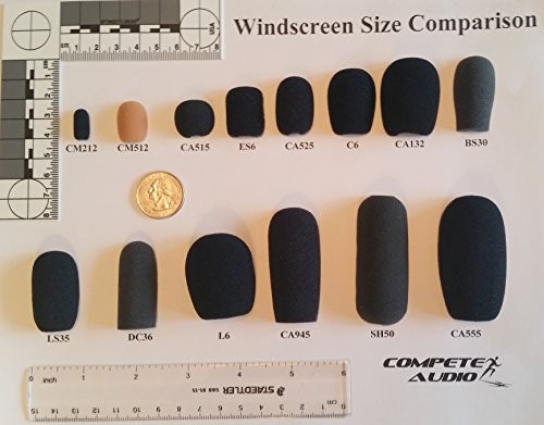 Small Microphone Windscreens (Microphone Covers) 6-Pack Headset/Lapel