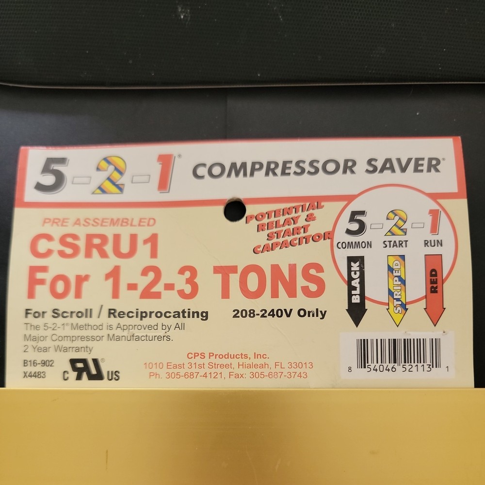 5-2-1 HVAC Compressor Saver CRSU1 1-2-3 tons