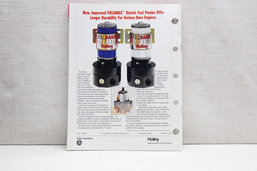 Holley Performance Parts Catalog 1994