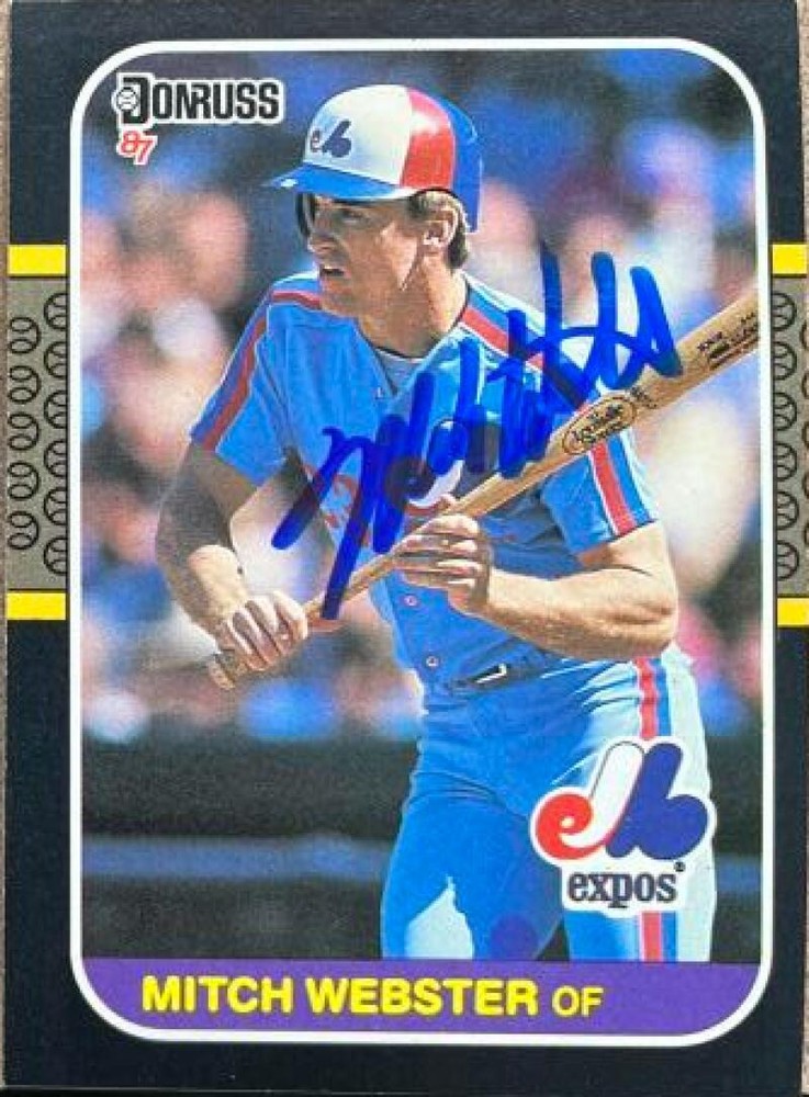 Mitch Webster Autographed 1987 Donruss #335