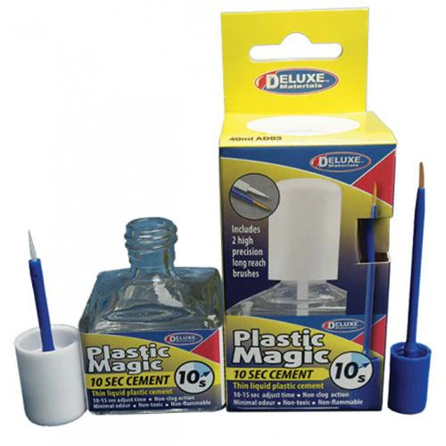 Deluxe Materials Plastic Magic 10 Second Cement Styrene/Acrylic 40ml AD83'