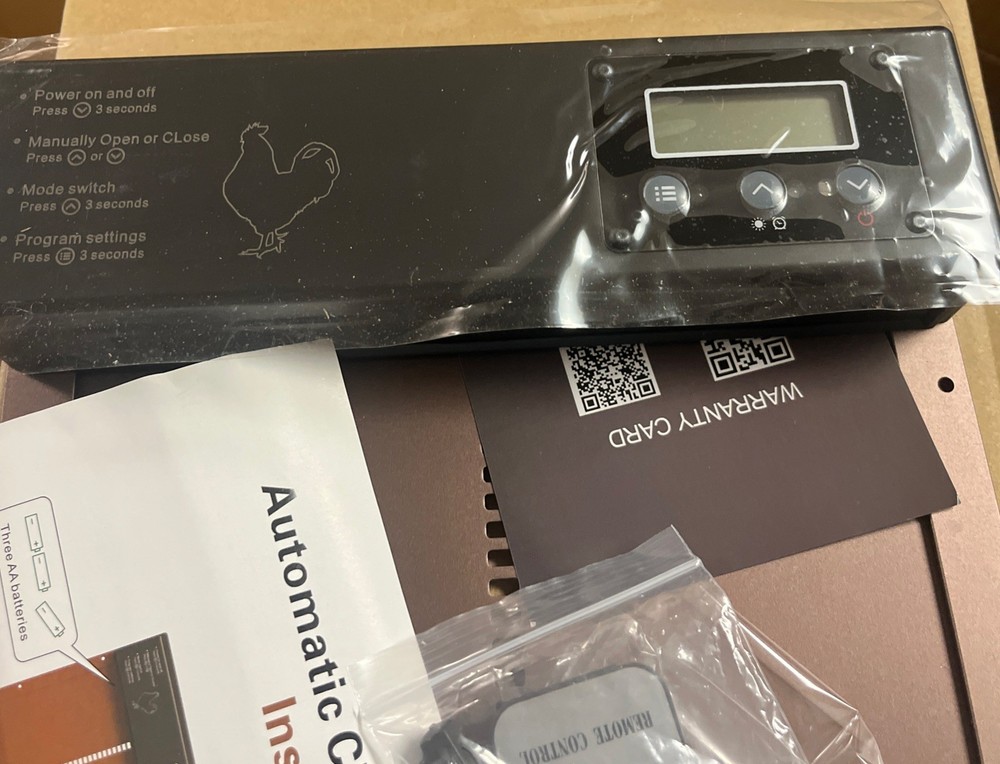 Automatic Chicken Coop Door With Timer & Light Sensor- 8”x10”