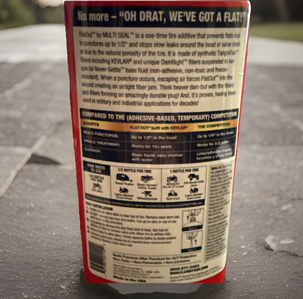 32oz FlatOut Tire Additive Part # 20128