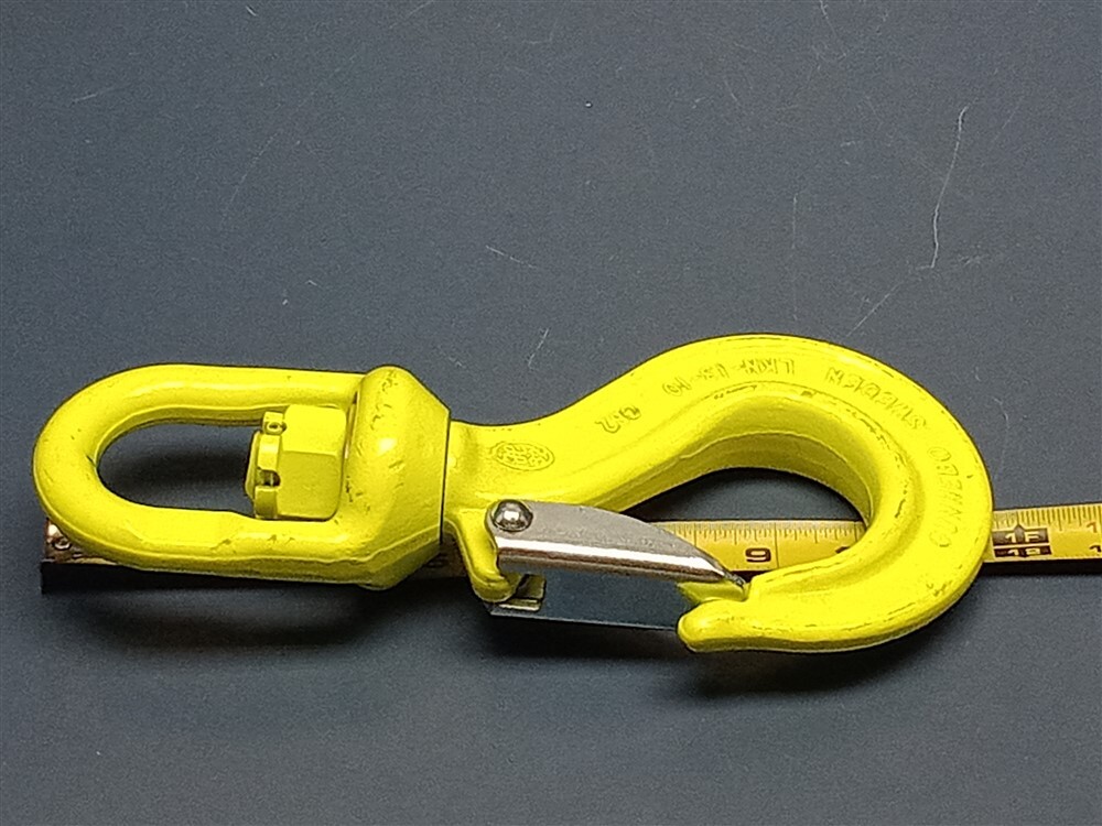 Gunnebo Z101347 / 590462, LKN-13-10, 15,000 lbs WLL, Eye Swivel Hook - w/Latch