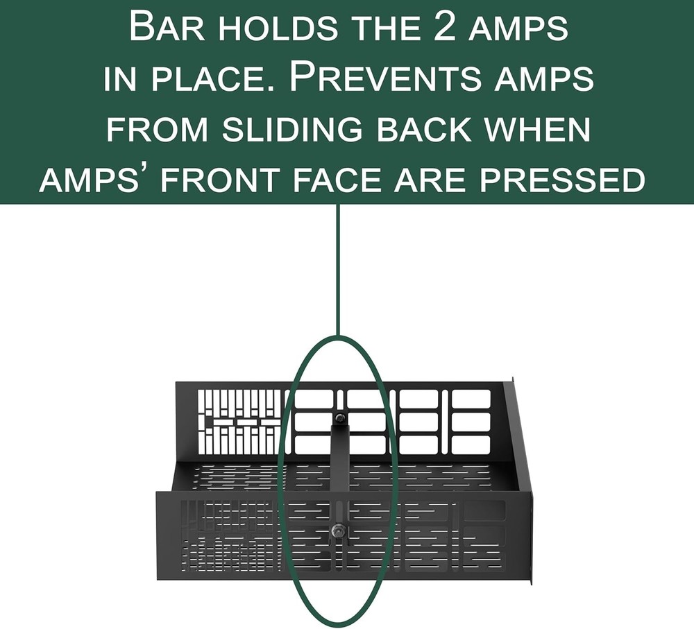 ynVISION.DESIGN Rack Shelf Compatible with SONOS AMP | Rack Mountable 2 Pack
