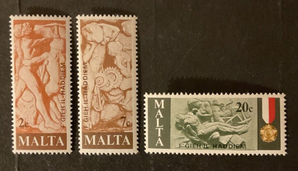 Malta Scott #541-3 never hinged