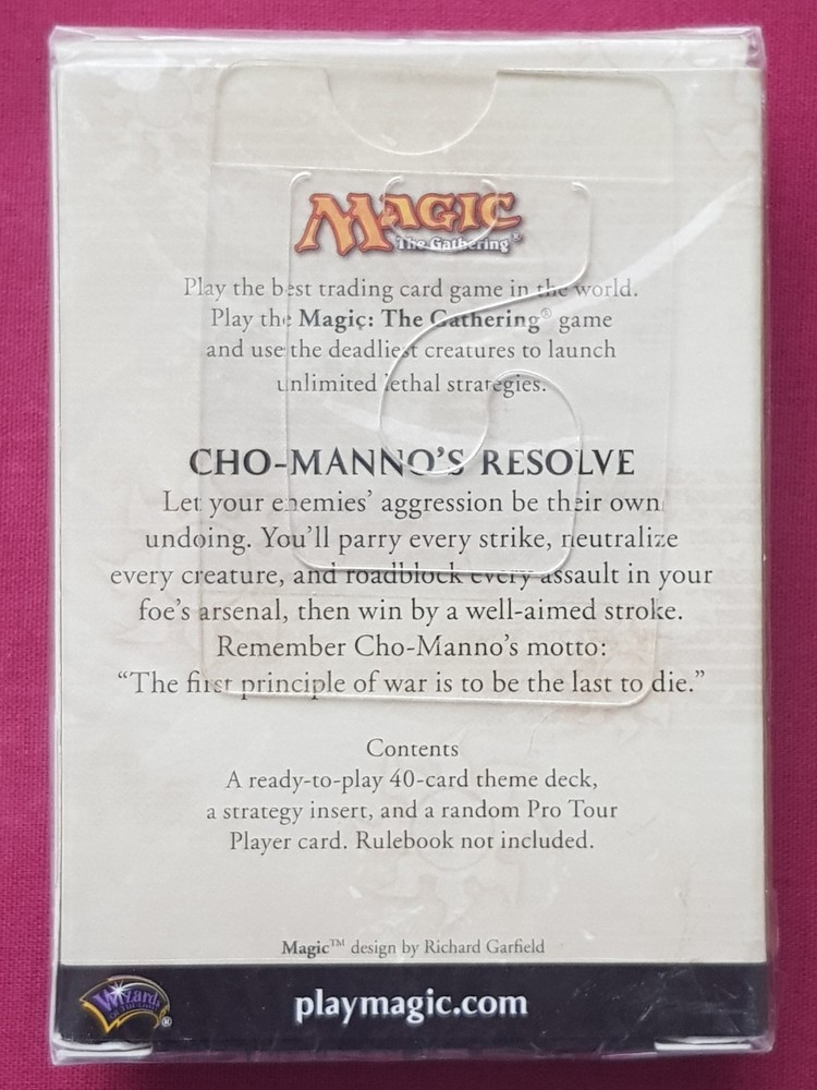 Magic The Gathering 10TH EDITION CHO-MANNO'S RESOLVE Sealed Theme Deck MTG