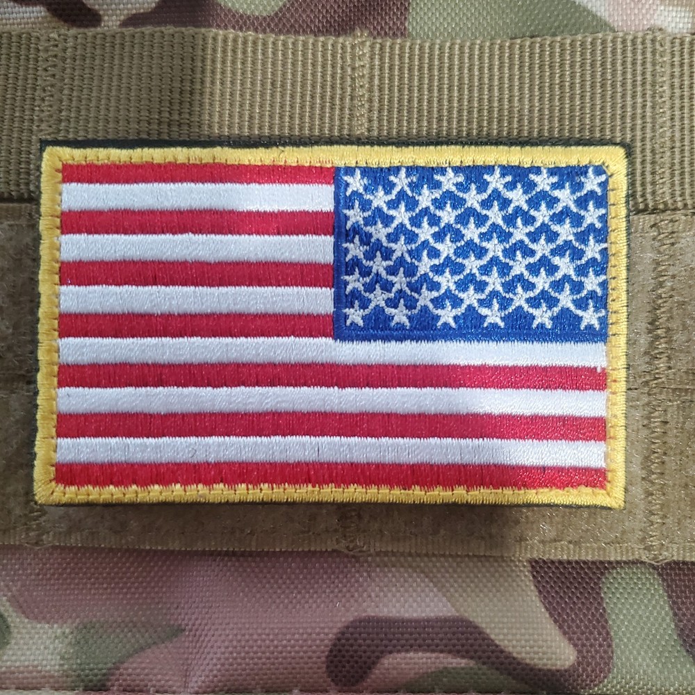 REVERSE USA AMERICAN FLAG Tactical Morale Patch Hook and Loop