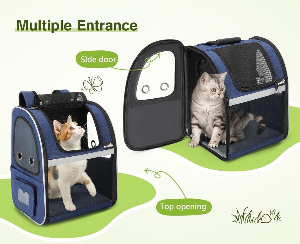 Pet Carrier Backpack, Cat Backpack Carrier, Expandable with Breathable