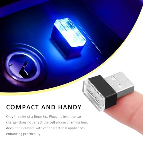 7PCS USB LED Car Interior Atmosphere Lamp, Plug-in USB Interface LED 7 PCS