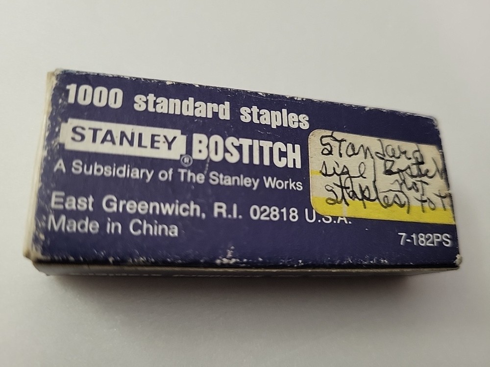 Bostitch Standard Staples Open Box
