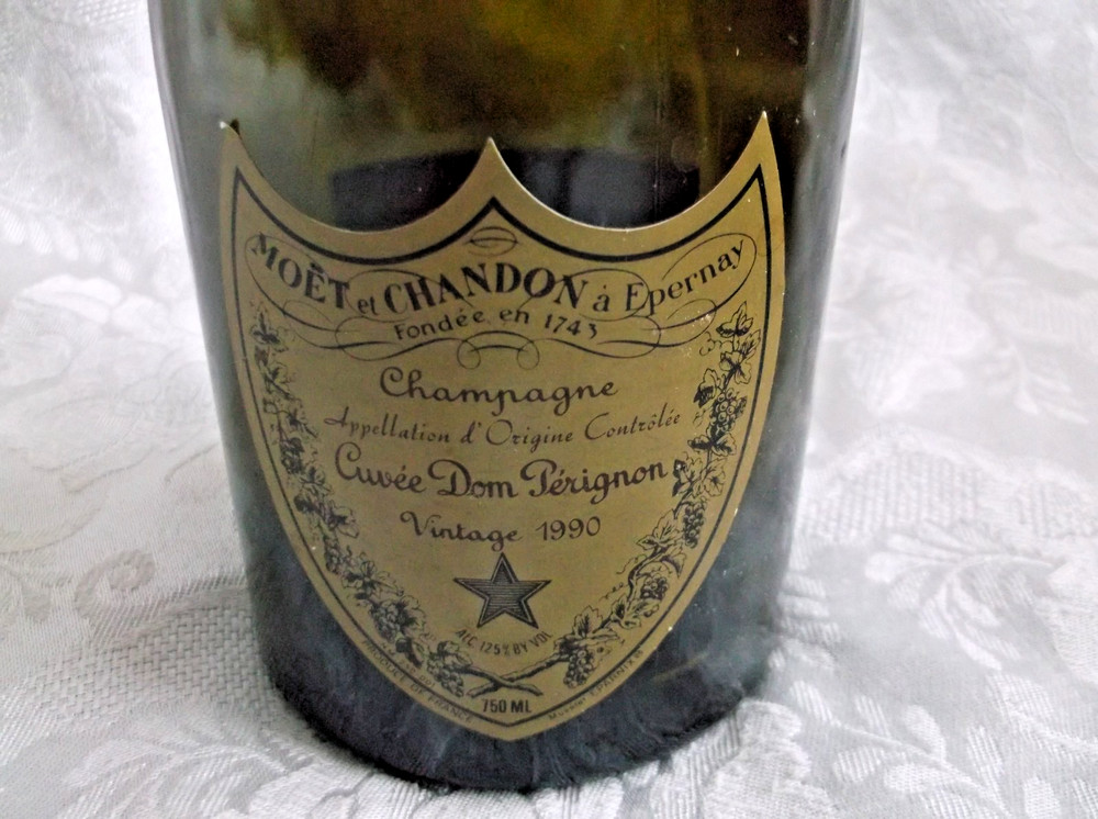 Cuvee Dom Perignon Vintage 1990 EMPTY Bottle with Original Box & Book