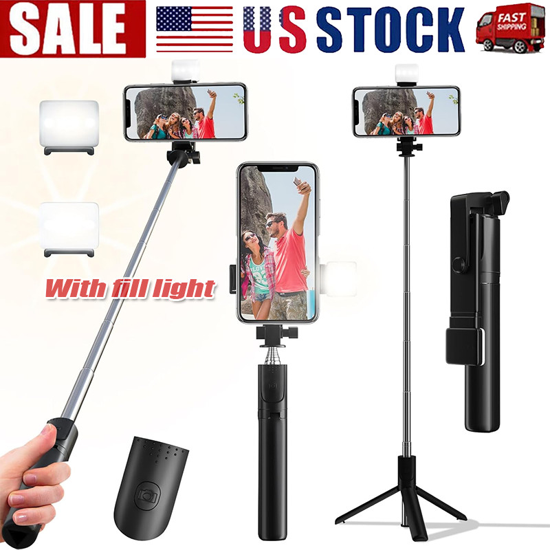 US Selfie Stick Tripod Remote Desktop Stand Phone Holder For iPhone Samsung LOT