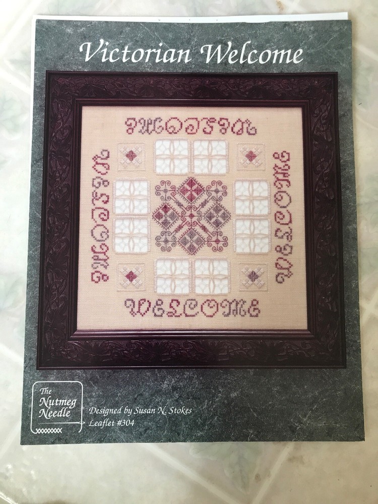 Nutmeg Needle 304 VICTORIAN WELCOME 1993 Cut Work leaflet #304