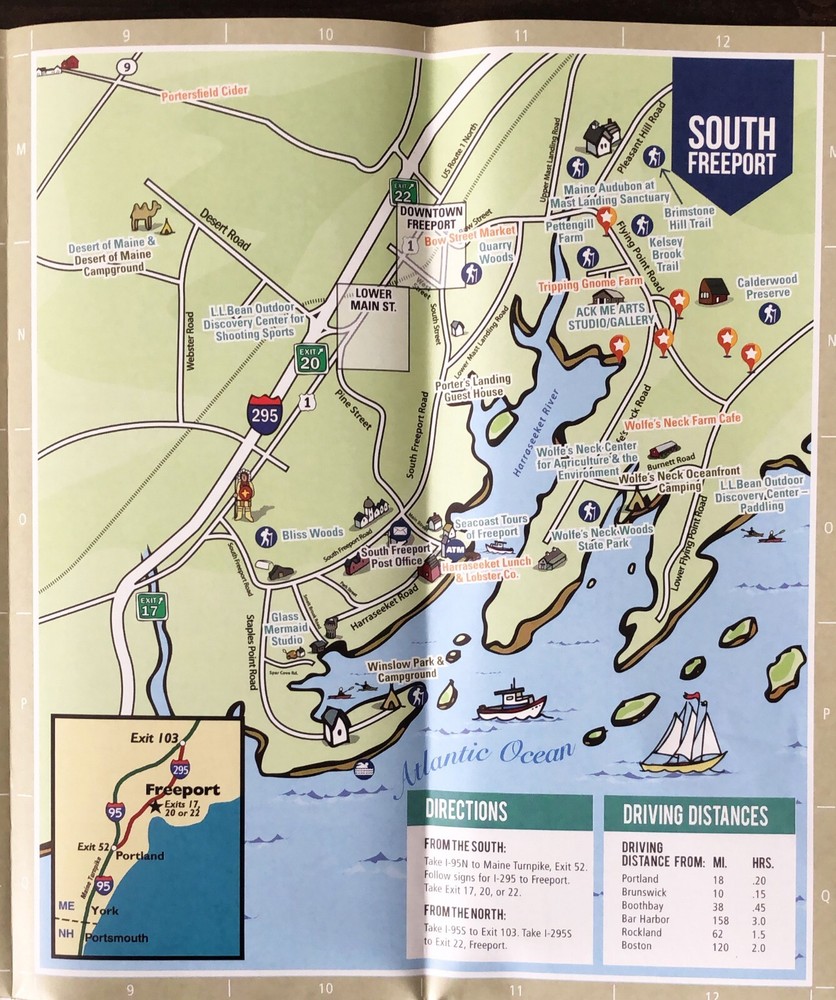 Freeport, Maine Visitors Map