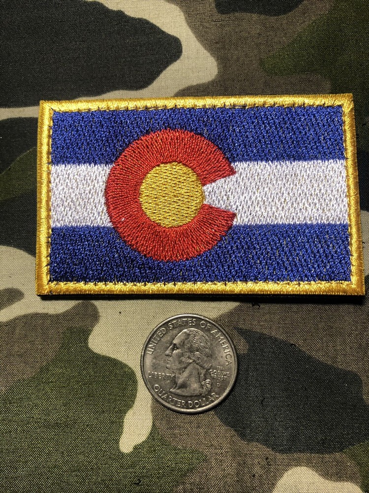 COLORADO STATE FLAG PATCH TACTICAL FULL COLOR WITH HOOK BACK!