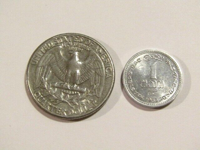 Ceylon 1963 1 Cent unc Coin