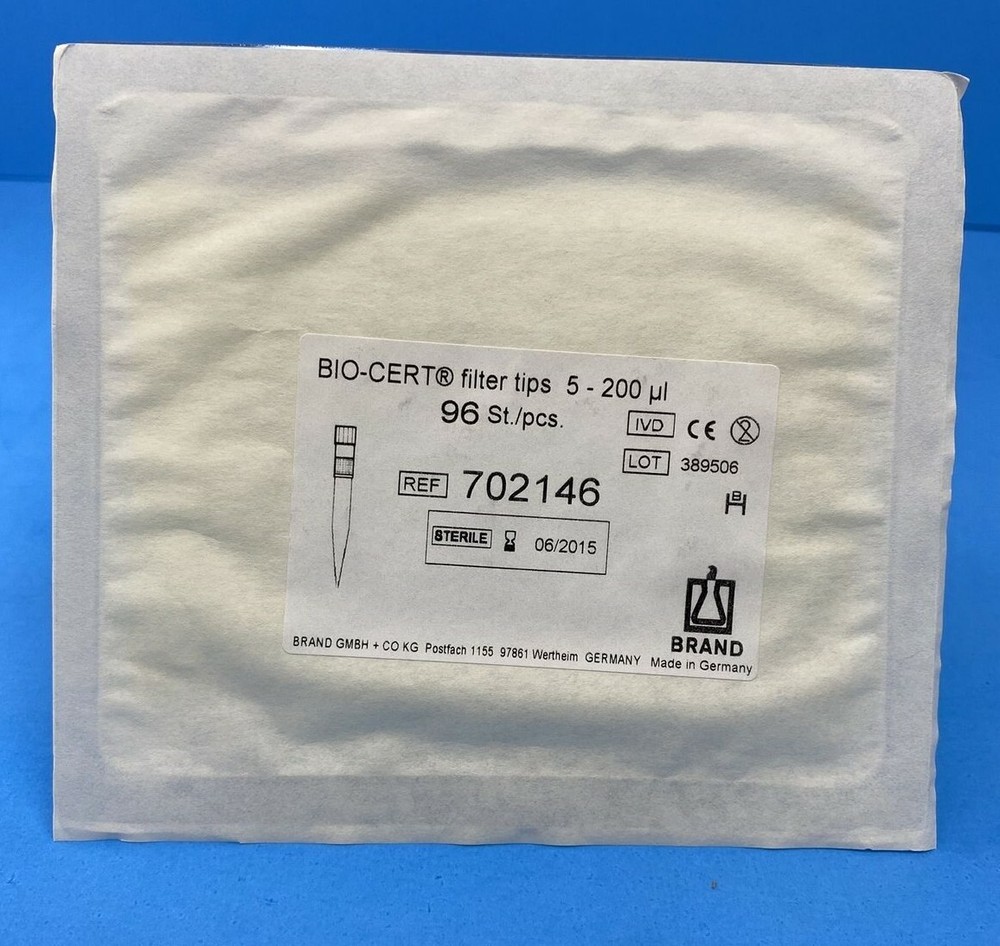 BrandTech Pipette Tips 200 ul Filtered 10 Racks with 96 Tips Each