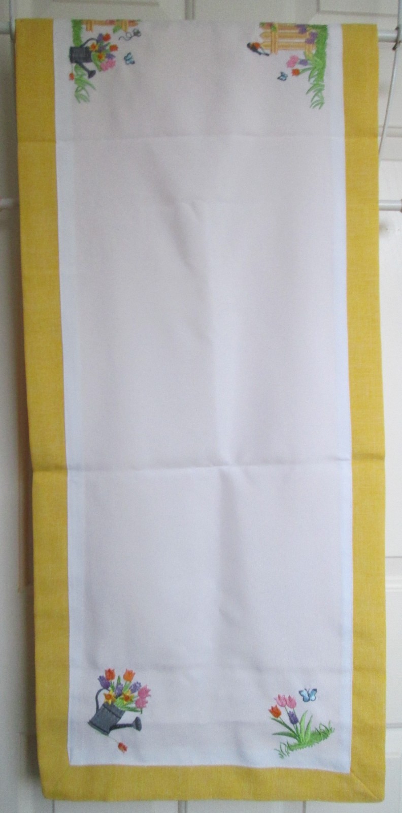 EASTER/ SPRING EMBROIDERED TABLE RUNNER 72" x 16" Charles Gallen IRELAND