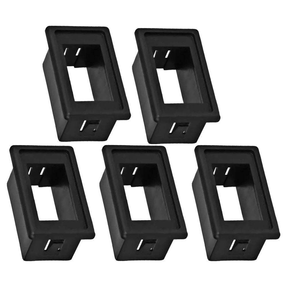 Rocker Switch Holder Panel Kit 5pcs ABS for Dashboard Installation Black