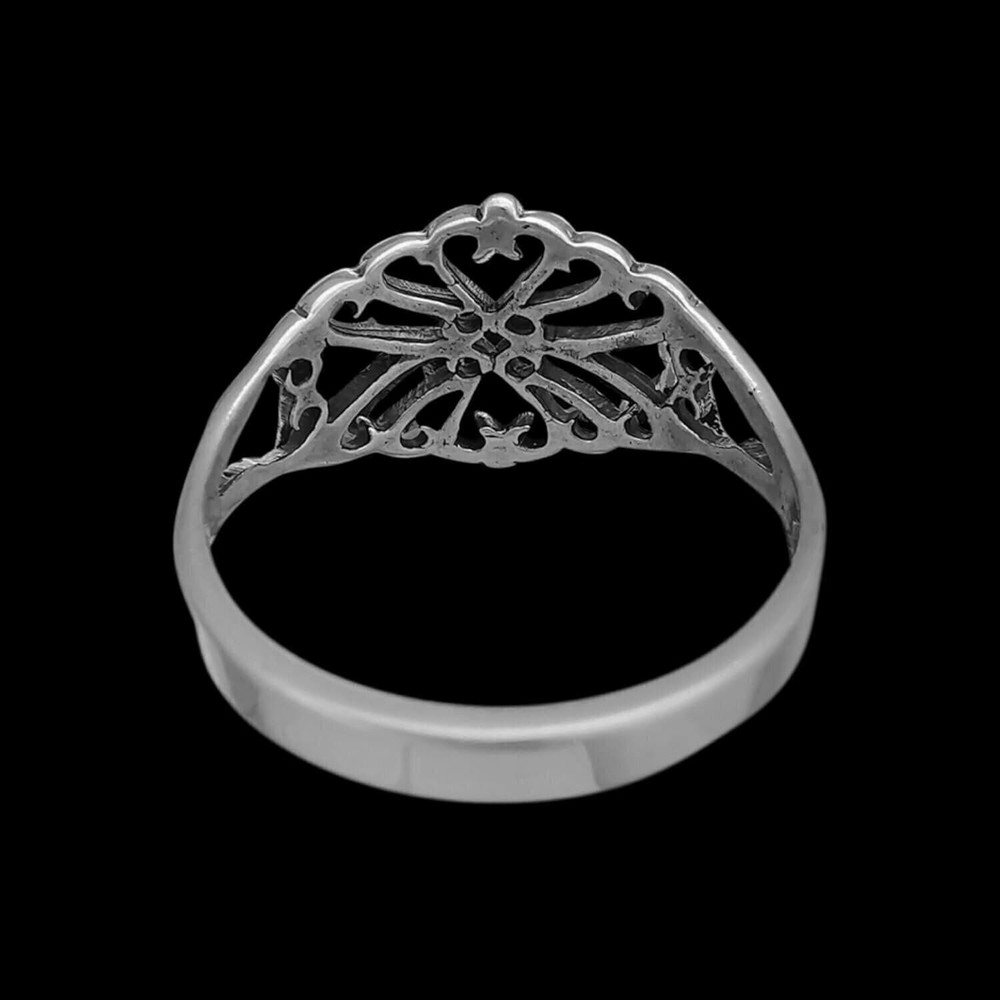 Diamond Cut Wide Damask Ring