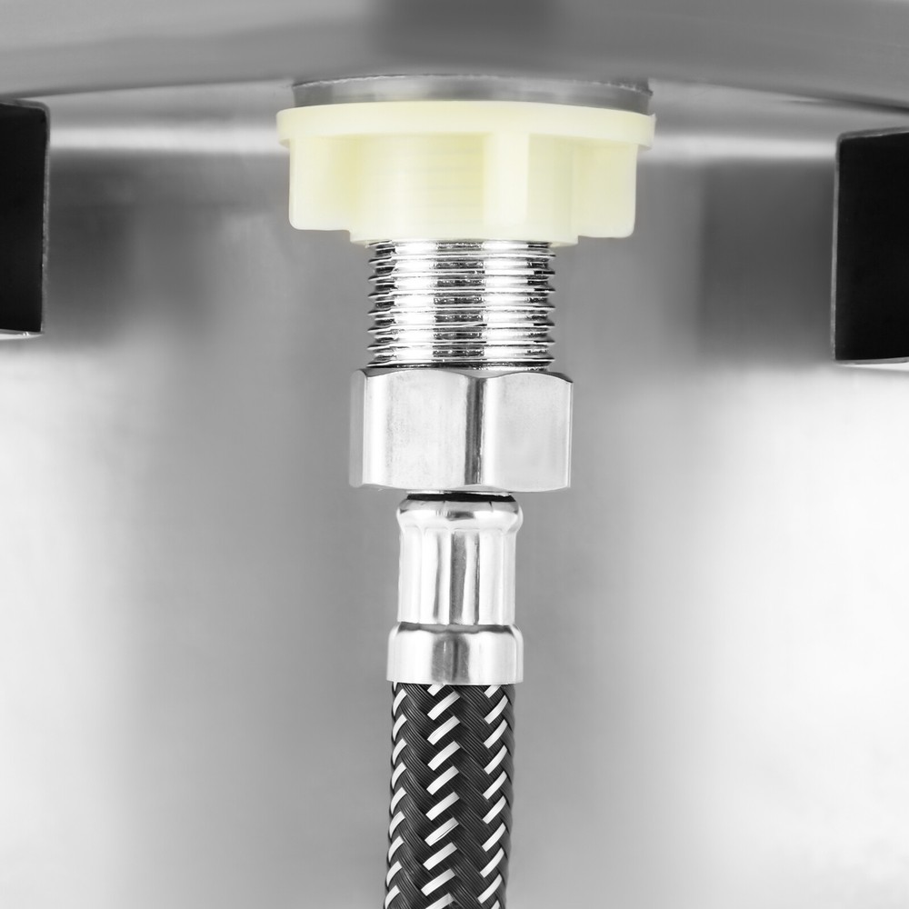 Stainless Triangular Sink w/Faucet & Drain Pipe Bathroom Kitchen Hand Basin Sink