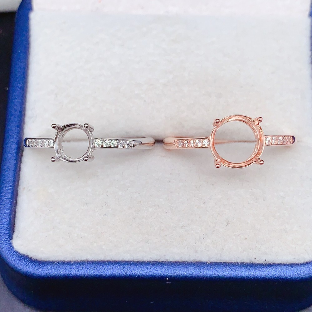 Empty silver925 ring setting, blank setting silver ring DIY R883