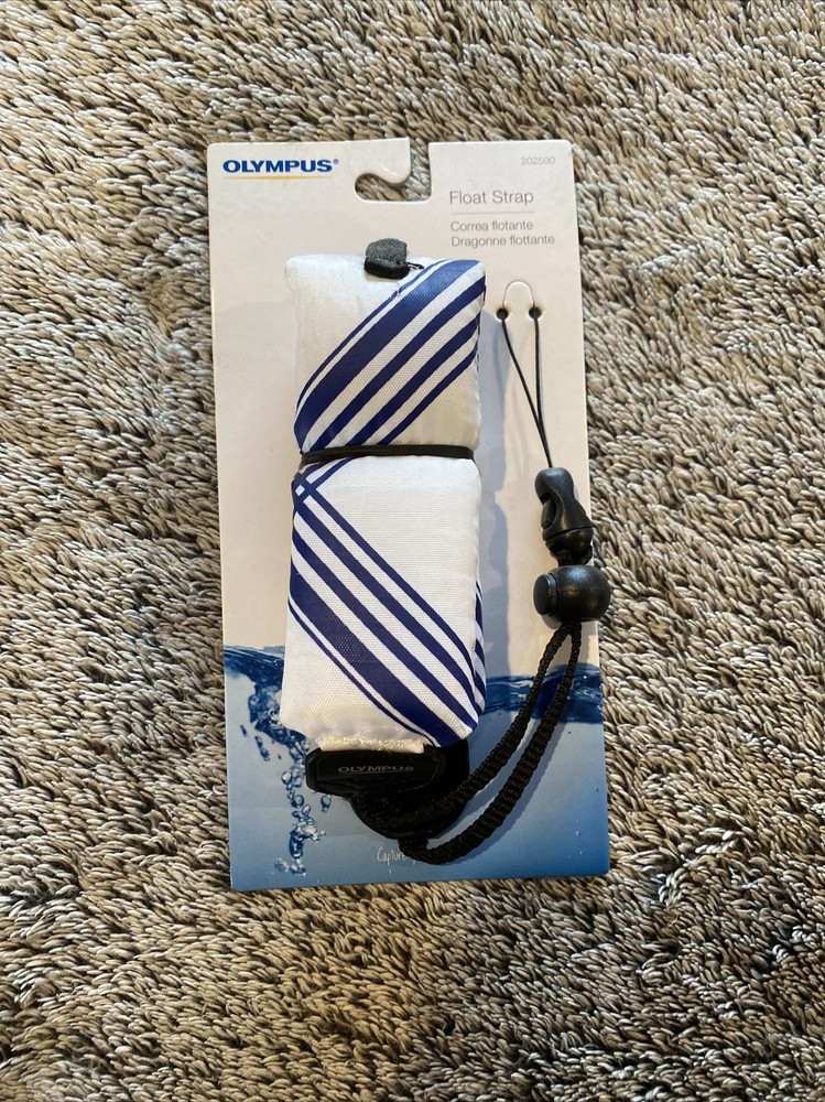 Olympus Floating Strap (White and Blue Pattern)