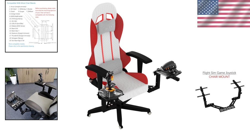 Ultimate Joystick/Hotas Chair Mount: Compatible with Thrustmaster, VKB, Logitech