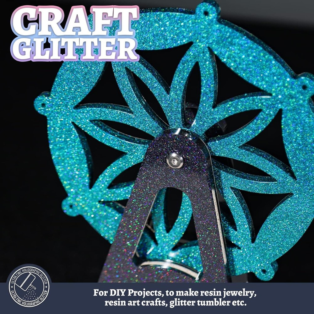 Blue Holographic Glitter for Crafts
