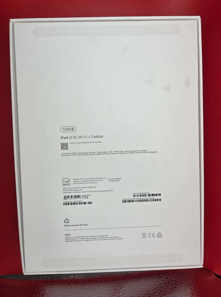Apple iPad (A-16) EMPTY BOX ONLY