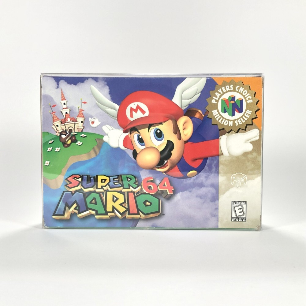 25 N64 Clear Plastic Box Protector Sleeve Case for Complete CIB Games