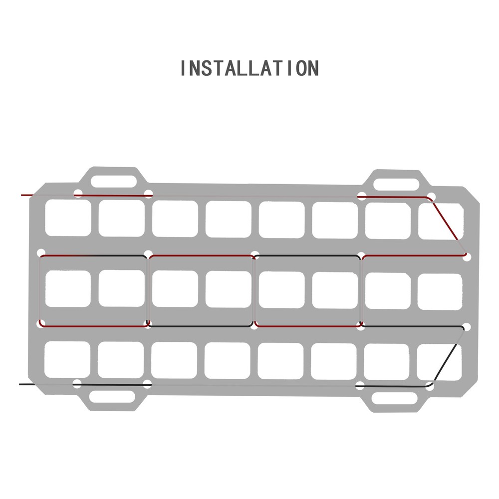 12" X 6" Vehicle Tactical Rigid Molle Panel Portable Car Visor Gear Organizer US