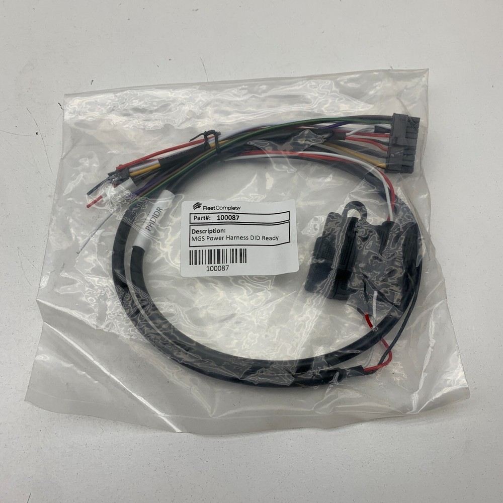 FleetComplete 100087 MGS Power Wire Harness DID Ready