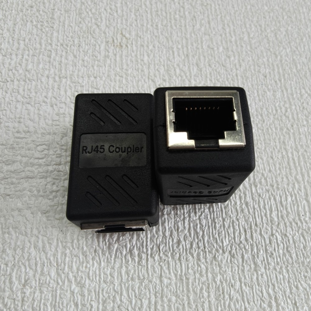 2pcs RJ45 Inline Coupler Cat7/Cat6 Ethernet Network Cable Extender Connector