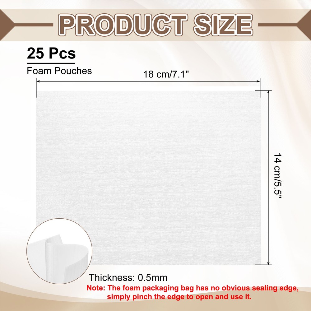25Pcs Foam Cases, 7" x 6" Sheets Padding for Cushioning
