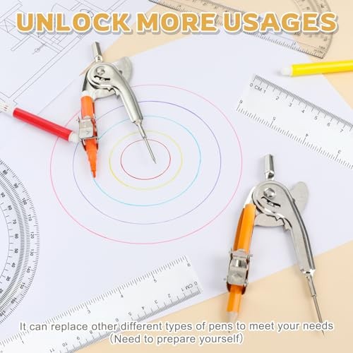 Pieces Geometry Math Set Compass for Geometry Math Compass and Protractor 40