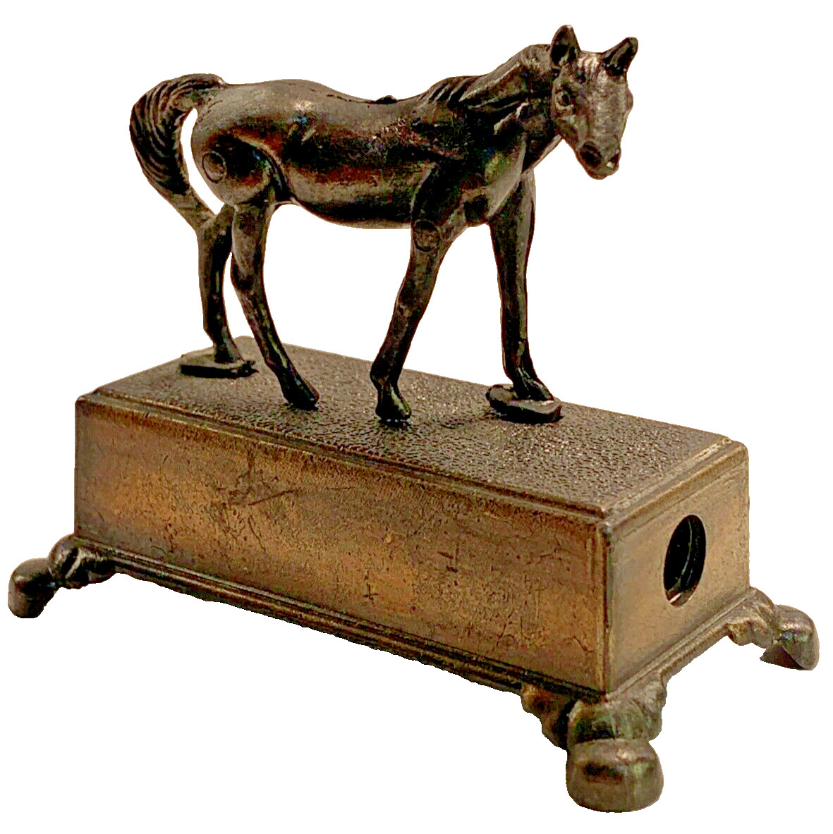 Vintage Die-Cast Pencil Sharpener Elegant Horse Statue PSD3